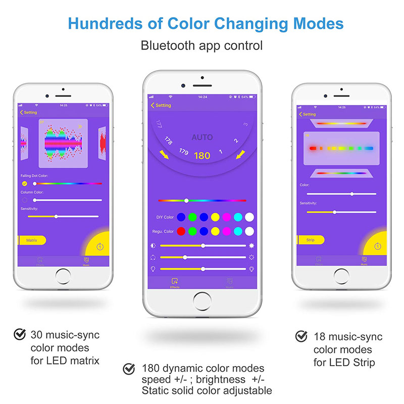 Bluetooth APP Music Controlled Color Chase LED Stair Step Lights Kit, With AC PIR Motion Sensors Bluetooth APP Music Controlled Color Chase LED Stair Step Lights Kit, With AC PIR Motion Sensors